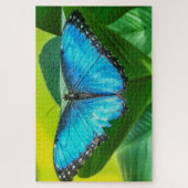 Blue Morpho Butterfly Floral Natuur Art Legpuzzel (Verticaal)
