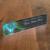 Blue Morpho Butterfly Fractal Naambordje (Zijkant)