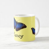 Blue Morpho Butterfly gepersonaliseerd Koffiemok (Voorkant rechts)