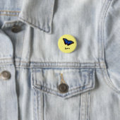 Blue Morpho Butterfly gepersonaliseerd met naam Ronde Button 3,2 Cm (In situ)