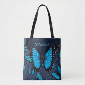 Blue Morpho Butterfly gepersonaliseerd Tote Bag (Voorkant)