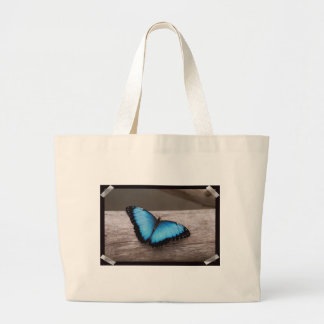 Blue Morpho Butterfly Grote Tote Bag