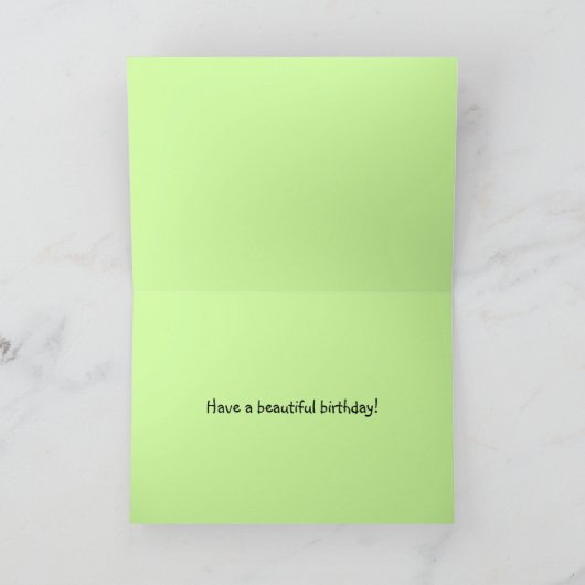 Blue Morpho Butterfly Happy Birthday Kaart (Binnen)