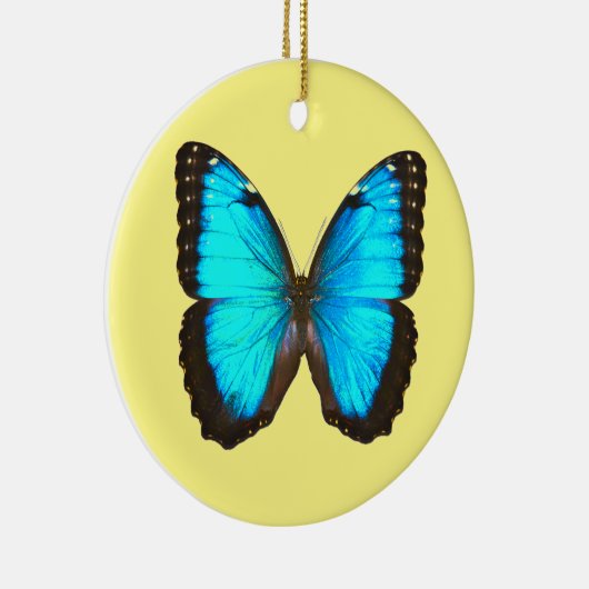 Blue Morpho Butterfly Keramisch Ornament (Rechts)