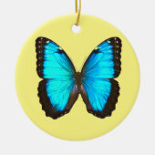 Blue Morpho Butterfly Keramisch Ornament (Voorkant)