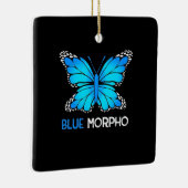 Blue Morpho Butterfly Keramisch Ornament (Rechts)