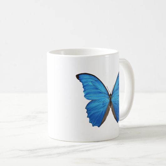 Blue Morpho Butterfly Koffiemok (Voorkant rechts)
