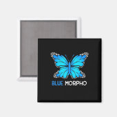 Blue Morpho Butterfly Magneet (Voorkant / Achterkant)