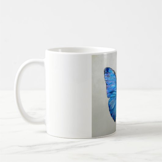 Blue Morpho Butterfly Mok 14 oz. (Links)
