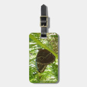 Blue Morpho Butterfly Natuur Fotografie Bagagelabel (Voorkant verticaal)