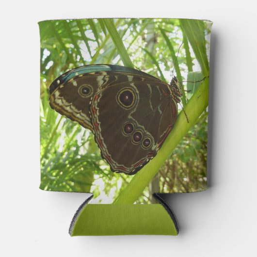 Blue Morpho Butterfly Natuur Fotografie Blikjeskoeler (Voorkant)