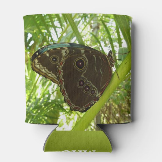 Blue Morpho Butterfly Natuur Fotografie Blikjeskoeler (Achterkant)