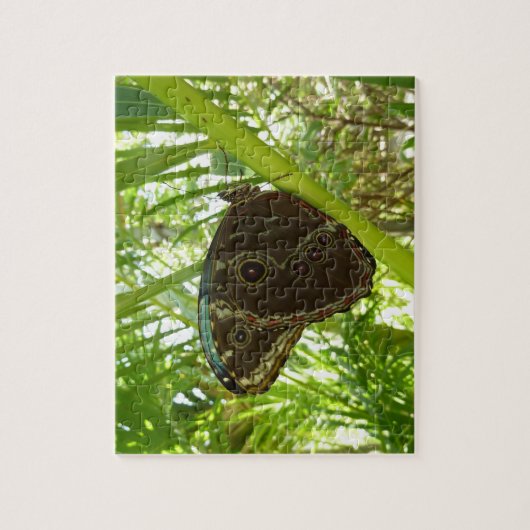 Blue Morpho Butterfly Natuur Fotografie Legpuzzel (Verticaal)