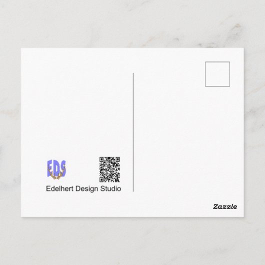 Blue Morpho Butterfly op Flower DIY Briefkaart (Achterkant)