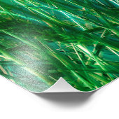 Blue Morpho Butterfly op Green Grass Foto Afdruk (Hoek)