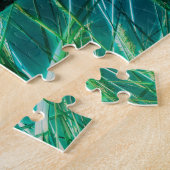 Blue Morpho Butterfly op Green Grass Legpuzzel (Zijkant)