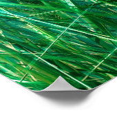 Blue Morpho Butterfly op Green Grass Poster (Hoek)
