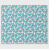 Blue Morpho Butterfly Pattern Cadeaupapier (Vlak)