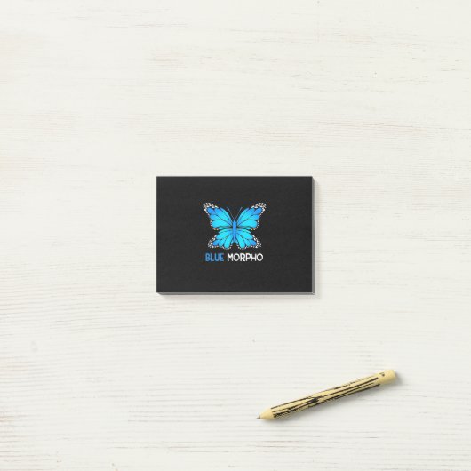Blue Morpho Butterfly Post-it® Notes (Op bureau)