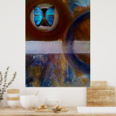 Blue Morpho Butterfly Poster (Keuken)