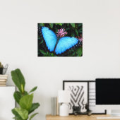 Blue Morpho Butterfly Print (Thuiskantoor)