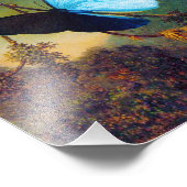 Blue Morpho Butterfly Print Foto Afdruk (Hoek)