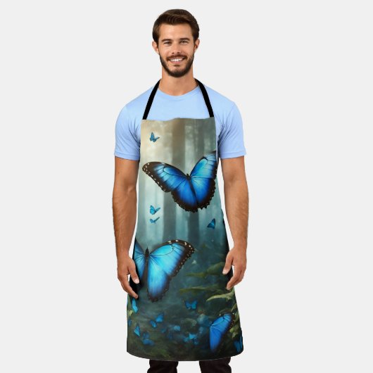 Blue Morpho Butterfly Schort (Gedragen)