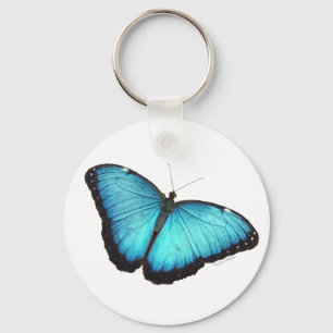 Blue Morpho Butterfly Sleutelhanger