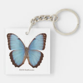 Blue Morpho Butterfly Sleutelhanger (Achterkant)