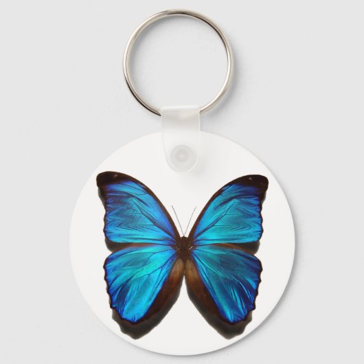 Blue Morpho Butterfly Sleutelhanger (Voorkant)