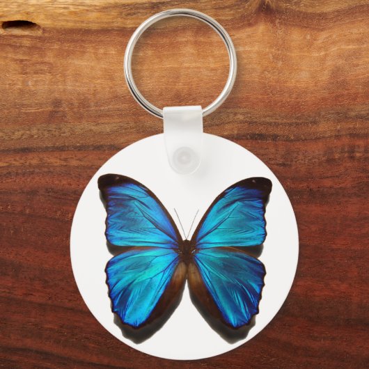 Blue Morpho Butterfly Sleutelhanger (Voorkant)