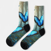 Blue Morpho Butterfly Sokken (Links)