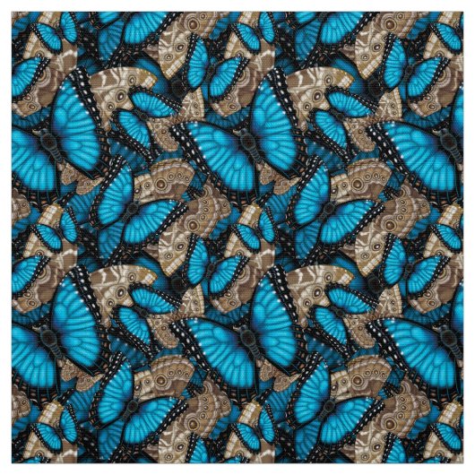 Blue Morpho Butterfly Stof (Swatch)