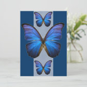 Blue Morpho Butterfly-uitnodigingen Kaart (Staand voorkant)