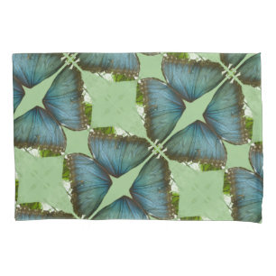 Blue Morpho Butterfly Wing Pattern Kussen Hoesje Kussensloop