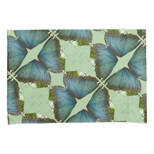 Blue Morpho Butterfly Wing Pattern Kussen Hoesje Kussensloop (Voorkant-Rechts)