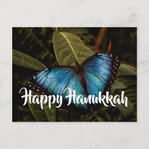 Blue Morpho, Happy Chanoeka Feestdagenkaart