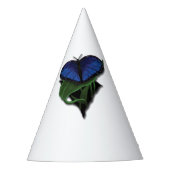 Blue Morpho Heart Butterfly Feesthoedjes (Voorkant)