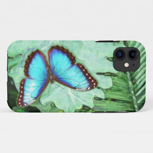 Blue Morpho iPhone Case (Achterkant (horizontaal))