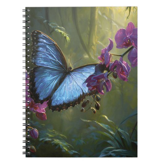 Blue Morpho Orchid Notitieboek (Voorkant)