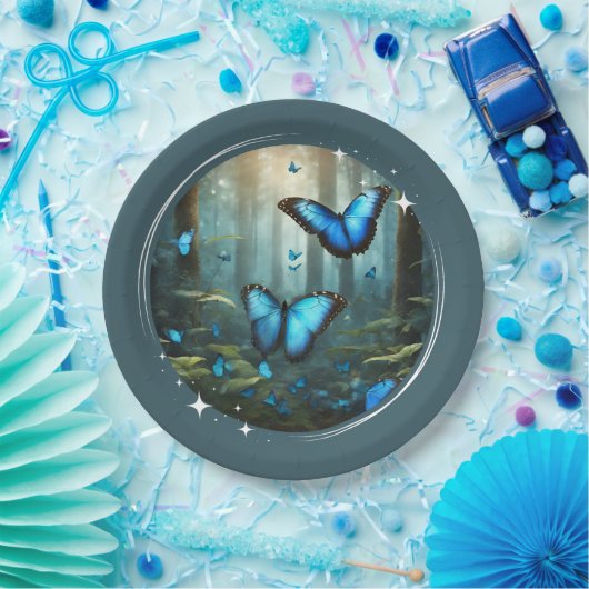 Blue Morpho Paper Bord (Feest)