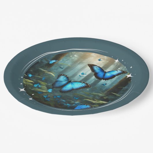 Blue Morpho Paper Bord (Gekanteld)