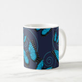 Blue Morpho Swirl Butterfly Koffiemok (Voorkant rechts)