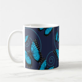 Blue Morpho Swirl Butterfly Koffiemok