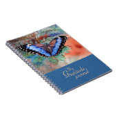 Blue Morpho Waterverf Gratitude Journal Notitieboek (Rechterzijde)