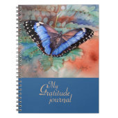 Blue Morpho Waterverf Gratitude Journal Notitieboek (Voorkant)