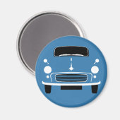 Blue Morris Minor Fridge Magneet (Voorkant / Achterkant)