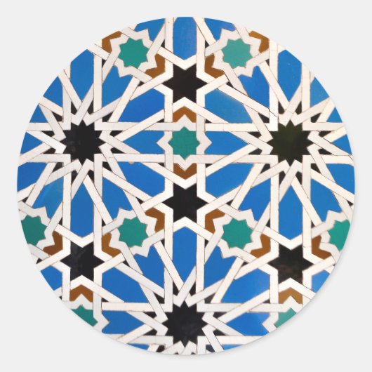 Blue Morrocan Mosaic Stickers (Voorkant)