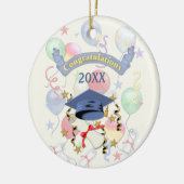 Blue Mortar en Diploma Afstuderen Keramisch Ornament (Links)