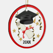 Blue Mortar en Diploma Afstuderen Keramisch Ornament (Links)